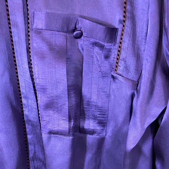 100% Silk Vintage Marc Allan Blouse - Picture 2 of 12